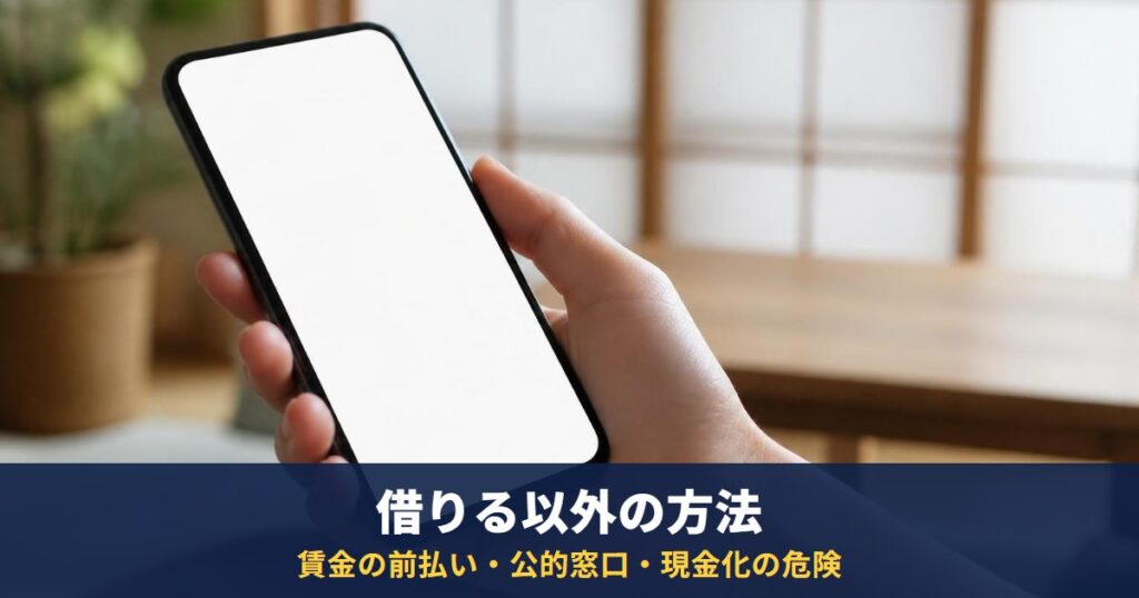 今すぐお金が必要で借りる以外の方法|賃金の前払い請求・公的窓口・現金化の危険