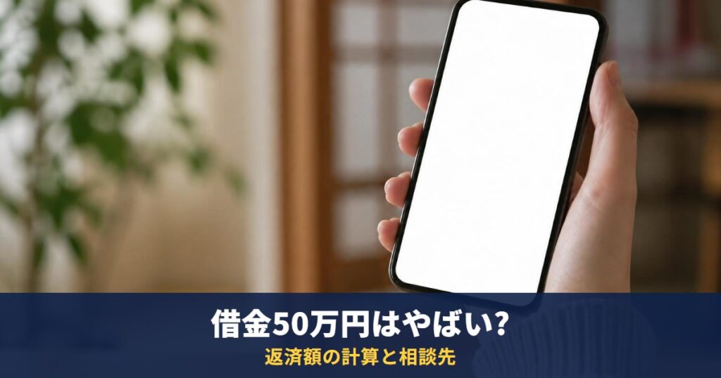 借金50万円はやばい?返済額の計算、総量規制、返せないときの相談先