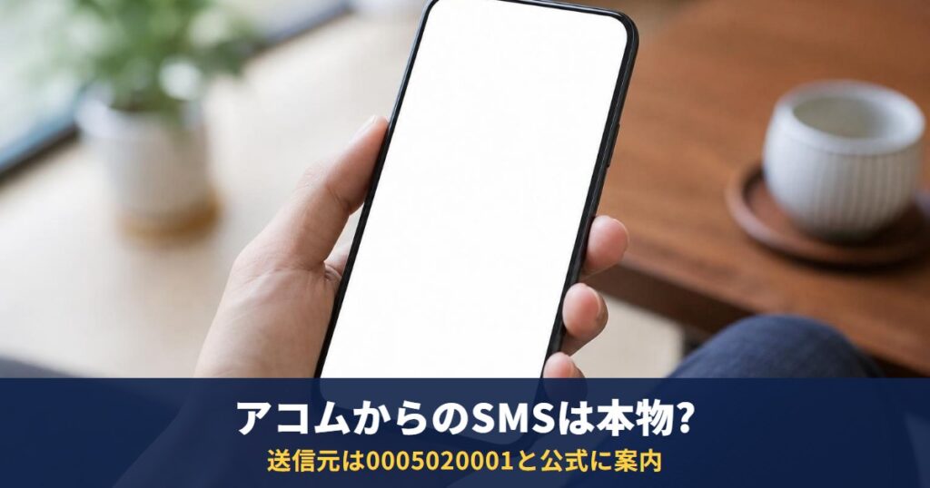 アコムからのSMSは本物?送信元「0005020001」の確認と身に覚えがない時の対処