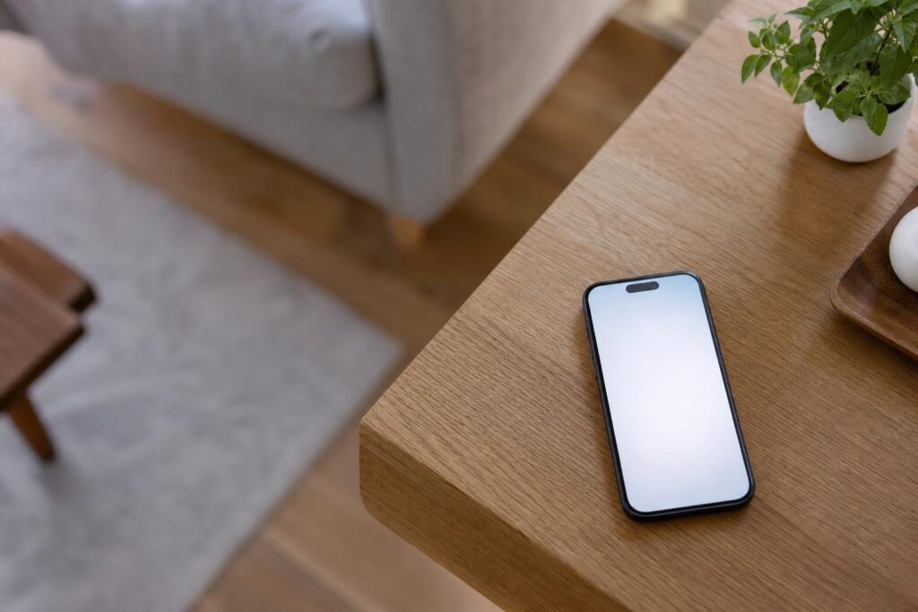 知らない番号から着信があるスマートフォン