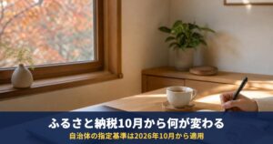 ふるさと納税は2026年10月から何が変わる?控除は変わらない・9月中にやること