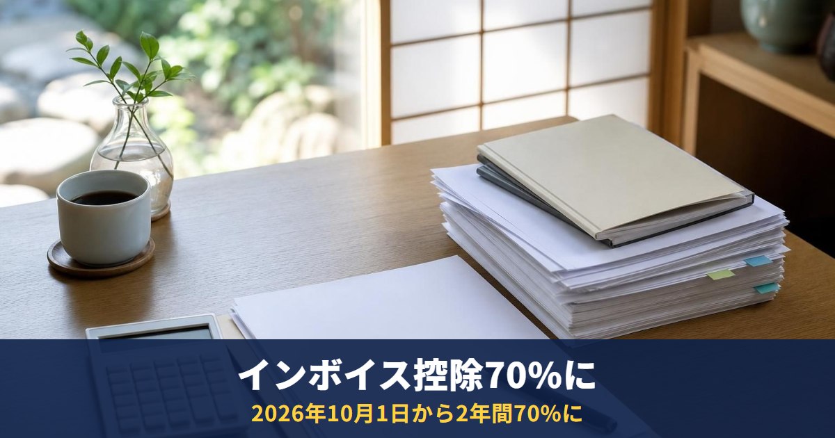 インボイスの経過措置が10月から70%に|免税事業者は何が変わる?