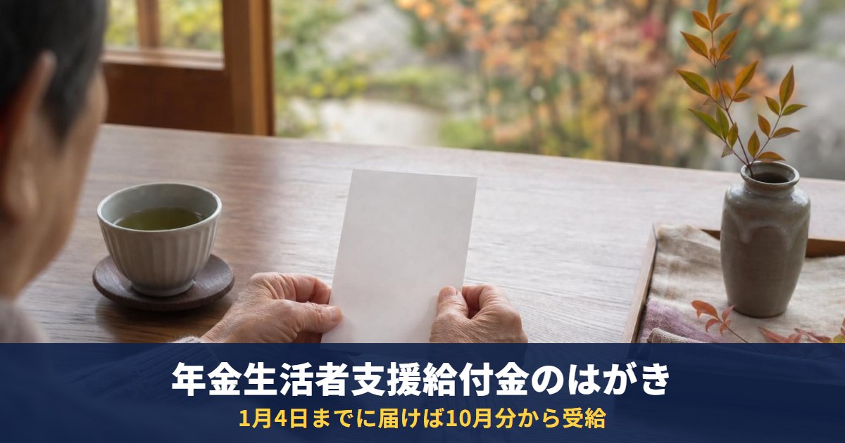 年金生活者支援給付金のはがきが届いたら|出さないとどうなる?提出期限といつ届くか