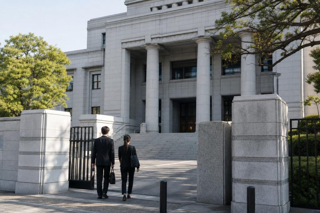 裁判所を思わせる建物の外観