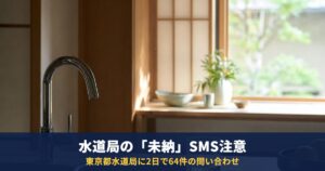 水道局から「未納・停止」SMSが来たら|詐欺の見分け方とカード番号を入れてしまったときの対処