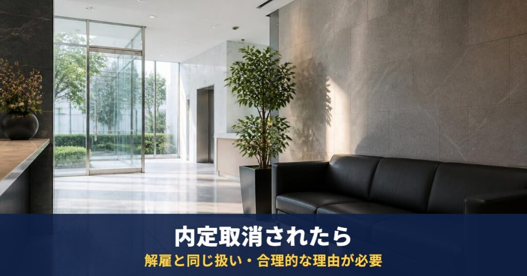 内定取消されたら|解雇と同じ扱いで合理的な理由が必要、契約更新を断られる雇止めの要件も