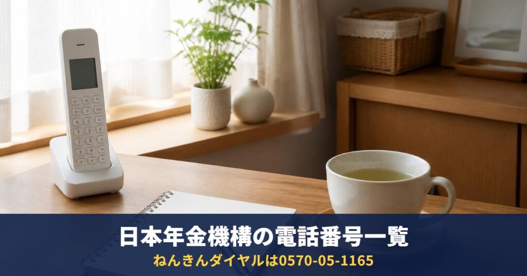 日本年金機構の電話番号一覧|ねんきんダイヤル0570-05-1165ほか、用件別の選び方と受付時間