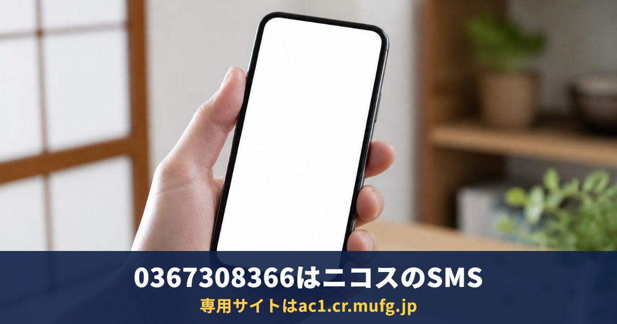 0367308366は三菱UFJニコスの不正利用確認SMS|専用サイトと手続き