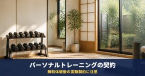 パーソナルトレーニングの契約トラブル|無料体験で高額契約・解約料は?エステの8日以内クーリング・オフ