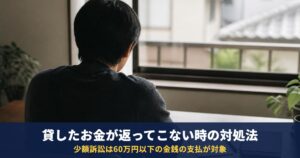 貸したお金が返ってこないときの取り戻し方|内容証明・支払督促・少額訴訟と時効