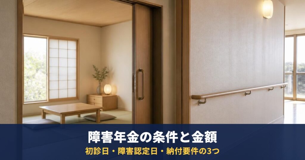 障害年金の条件と金額|障害基礎年金2級は847,300円、納付要件は3分の2以上。請求は5年分まで