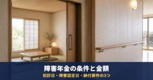 障害年金の条件と金額|障害基礎年金2級は847,300円、納付要件は3分の2以上。請求は5年分まで