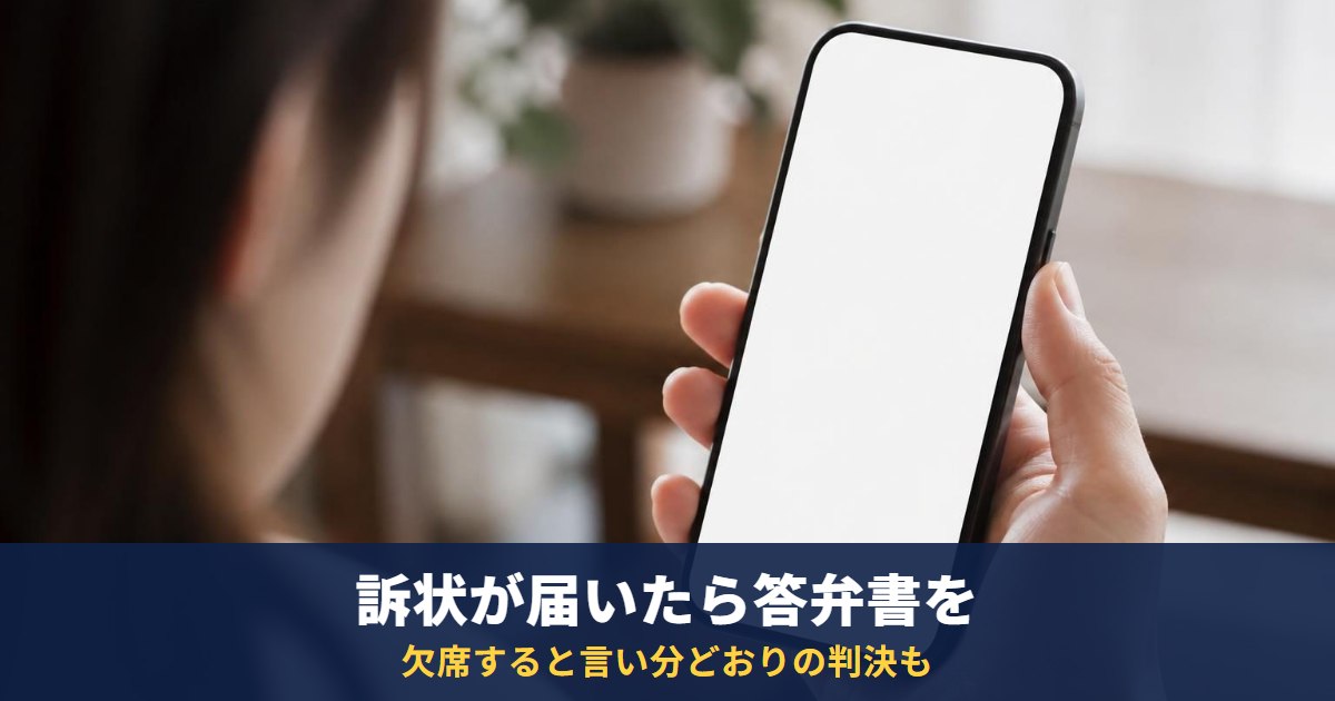 訴状が届いたら答弁書を期限内に|欠席すると原告の言い分どおりの判決も・特別送達の受取拒否は
